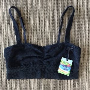 Gilly Hicks/Hollister Navy Lace Longline Bralette